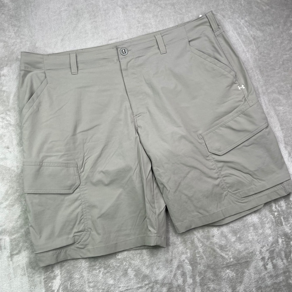 Under Armour HeatGear Cargo Shorts Mens 42 Grey Dallas Cowboys Team Issued Terry